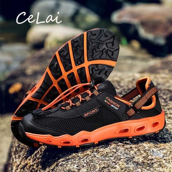 

celai new men roman sandals soft fisherman 2020 summer casual shoes men beach sandalias water sneakers big size male 39~48 a-031, Black