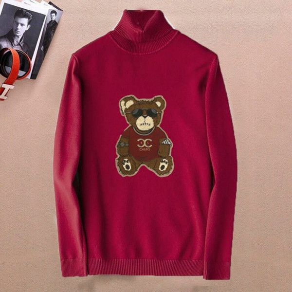 

new men's sweater, designer turtleneck sweater, design pullover round neck chrome heart knit, brand long-sleeved sweater, winter men&#0, White;black