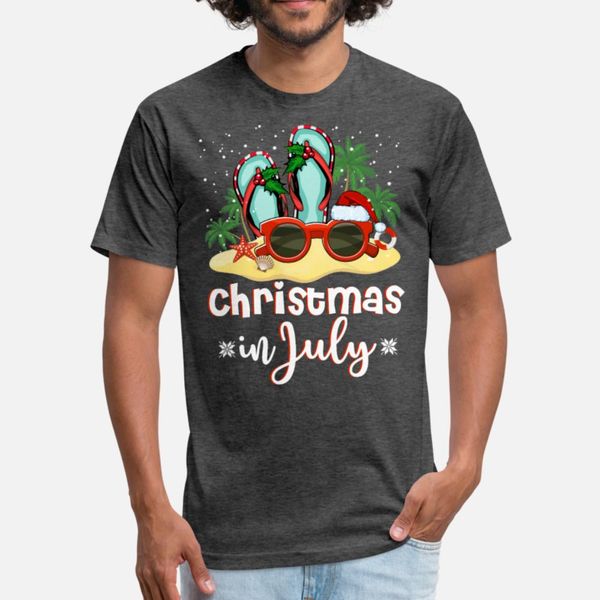 

christmas in july christmas flip flops summer t shirt men print short sleeve crew neck standard graphic casual spring autumn unique shirt