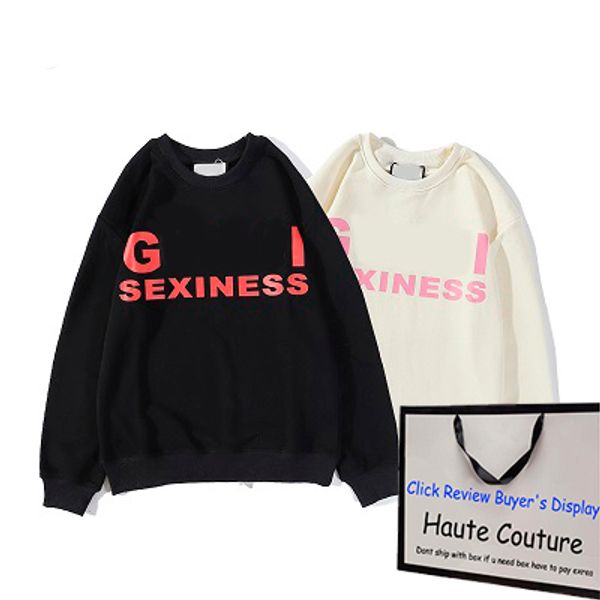 

мужские новые свитера мужских модные фуфайки с письмом печати молодёжной street style осень свитера 2020 новых толстовок прибытия, Black