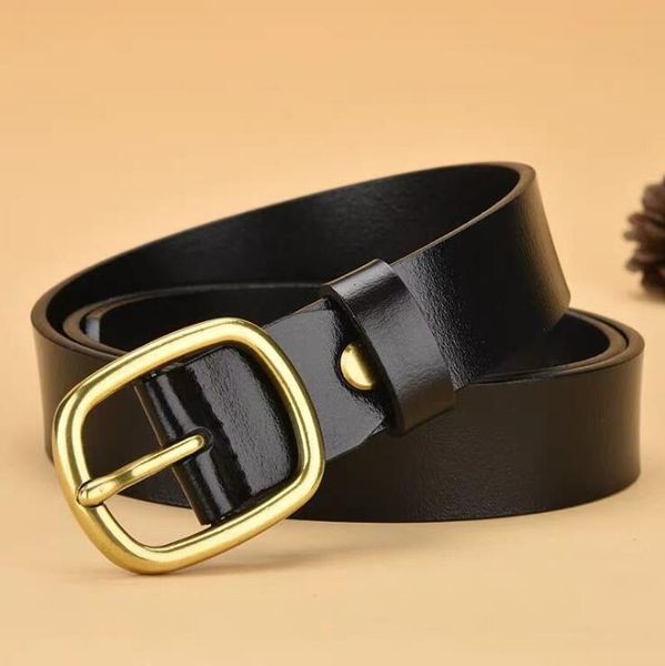 

2020 new leather belt for women with simple korean ins style jeans, versatile belt, leather belt decoration for women, of charge, Black;brown