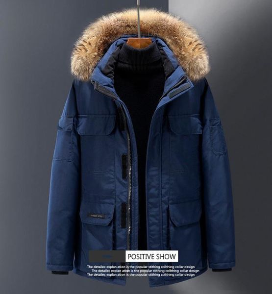 

2020ss brand men's winter fourrure down parka homme jassen chaquetas arctic parka navy black green red outdoor hoodies dhl, Blue;black