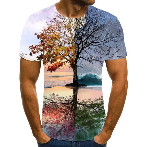 

nature printed 3d print shirts anime humor oversized men clothing