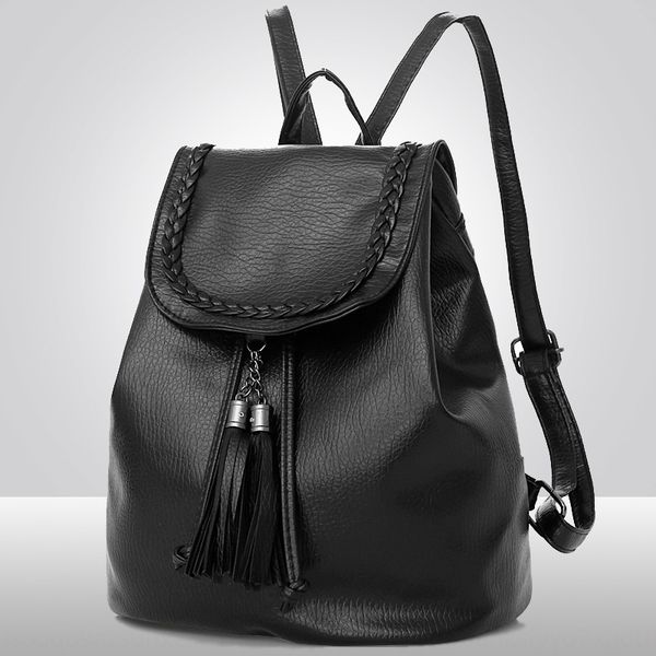 

casual fashion women's bag three-piece set mother backpack and child backpack 2019 new fashion all-match elegant tassel yvkny