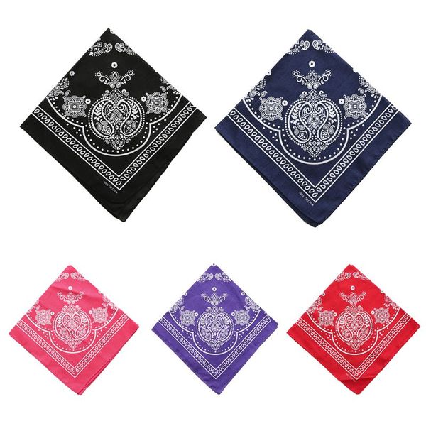

fashion men women cotton head neck scarf bandana wristband pocket towel hip-hop paisley male female, Blue;gray