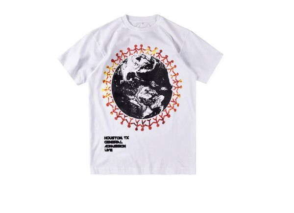 

2020ss spring and summer new travis scott cactus jack festival tee rap around the earth men's casual short-sleeved t-shirt, Black;brown