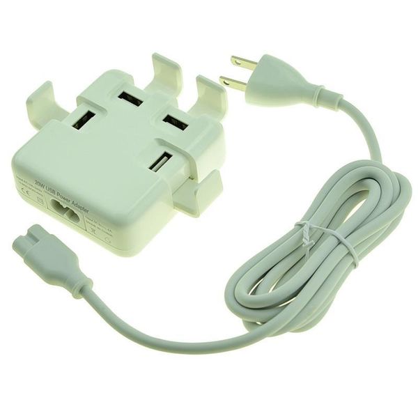 

cgjxs 5 .2v 4a 4 port usb wall charger portable travel charger power adapter with holder for android phone with retail package