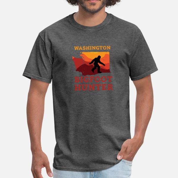 

washington bigfoot hunter gift sasquatch hunting t shirt men designing cotton plus size 3xl family sunlight new style summer cool shirt