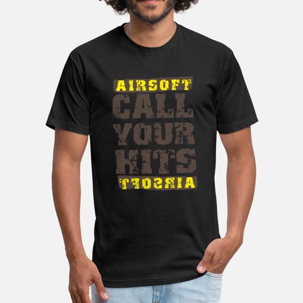 

airsoft call your hits airsoftgun shirt t shirt men customize cotton euro size s-3xl solid color graphic comfortable spring autumn outfit