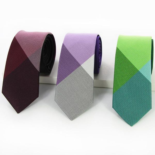

jemygins men plaid tie teal green silk tie 6cm jacquard woven ties mens wedding neck ties for men suit business party, Black;gray