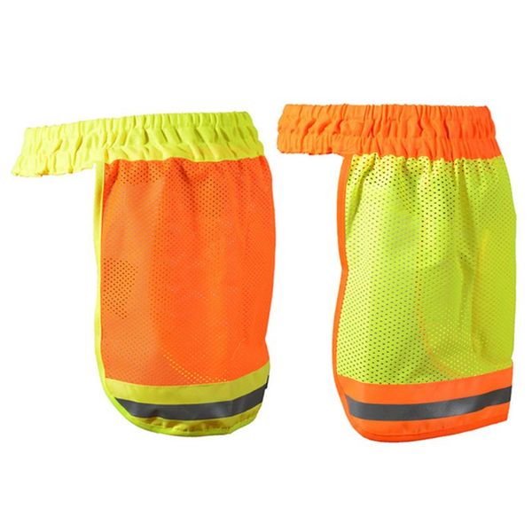 

sun hard hat helmet neck cover sun protector reflective stripe neon high visibility elastic breathable mesh shield, Blue;gray