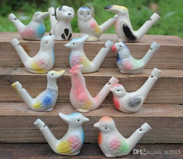 

200pcs new arrival water bird whistle clay ceramic glazed whistle-peacock birds ing