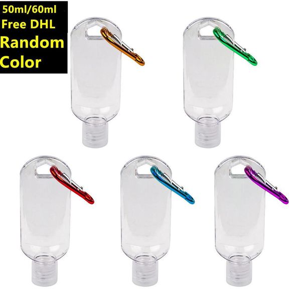 

ring bottle hook transparent hand stock in key for home with plastic travel clear empty 50ml alcohol refillable sanitizer sq2009 ewvwh