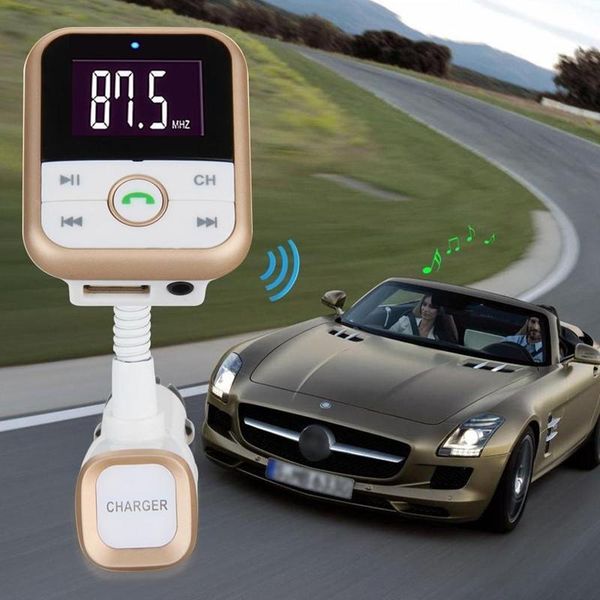 

cgjxscgjxsbt67 bluetooth car kit mp3 player handswireless fm transmitter 2 .1 a usb car charger with lcd remote control with retail box