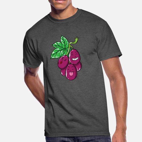 

grapes t shirt men printing short sleeve plus size 3xl original fit comical spring autumn letter shirt