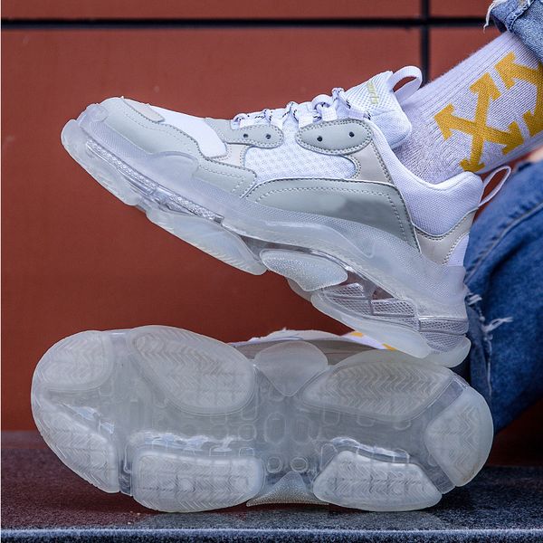 

genuine leather leisure elastic air cushion fashion wear-resisting new pattern walking shoes lovers men shoes clunky sneaker