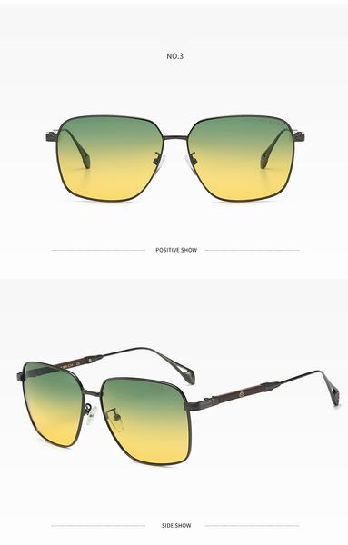 

selling sunglasses1pcs designer brand new classic spectacle sunglasses fashion women uv350 gold frame green day and night 62mm lens wit, White;black