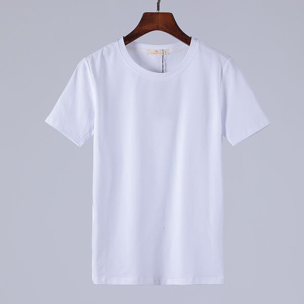 

men's short sleeve loose large size t-shirt 2020 summer new men's trendy solid color round neck t-shirt, Black;white