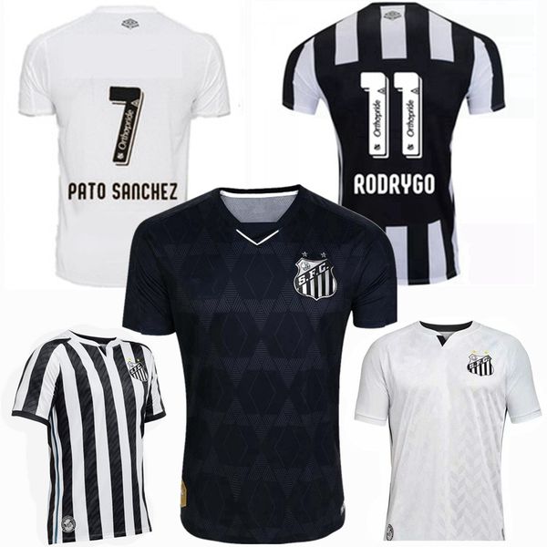 

2019 2020 2021 сантос фк футбол джерси pato санчес soteldo d.gonzalez rodrygo домой третьи 19 20 21 футбола мужчин и дети рубашки, Black;yellow