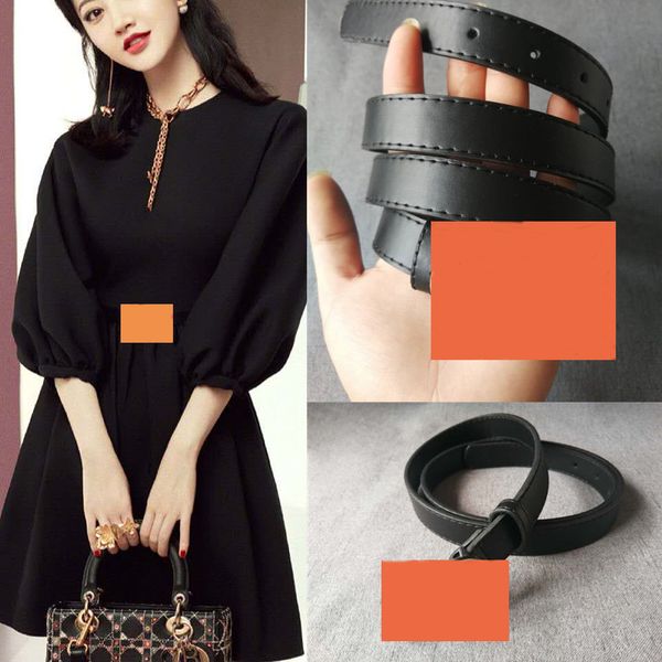 

2020 new letter buckle pu belt 2.0 slim waist with elegant lady's dress belt no box 2081003b, Black;brown