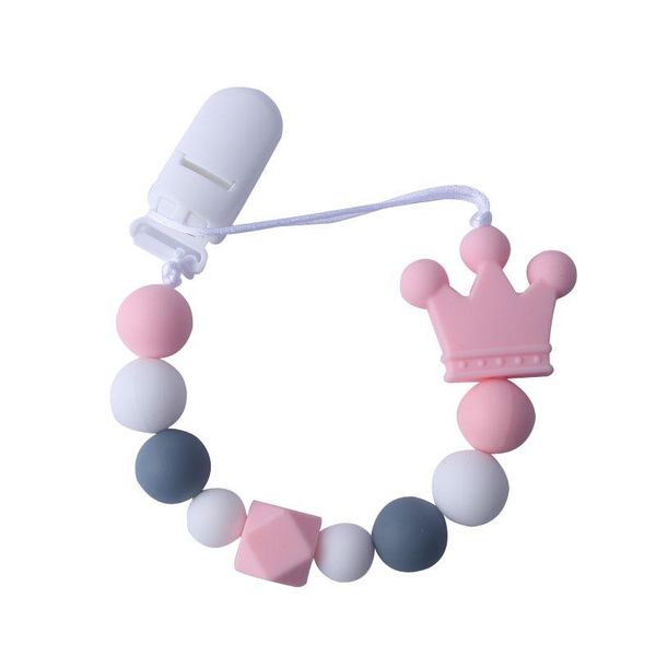 

eco friendly pacifier handmade crown safe teething beads holder chains clips silicone chain teether baby xqawy