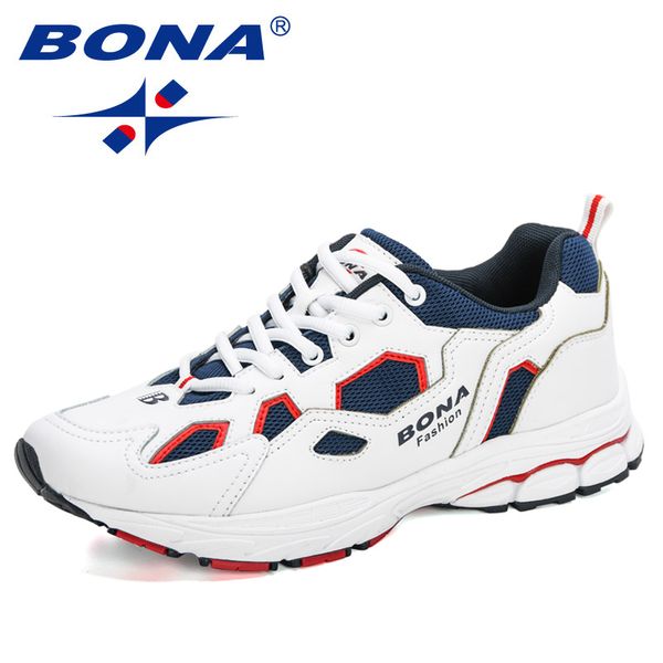 

bona 2020 new designers mesh men casual shoes classic tenis masculino shoes man leisure footwear zapatos hombre sapatos sneakers, Black