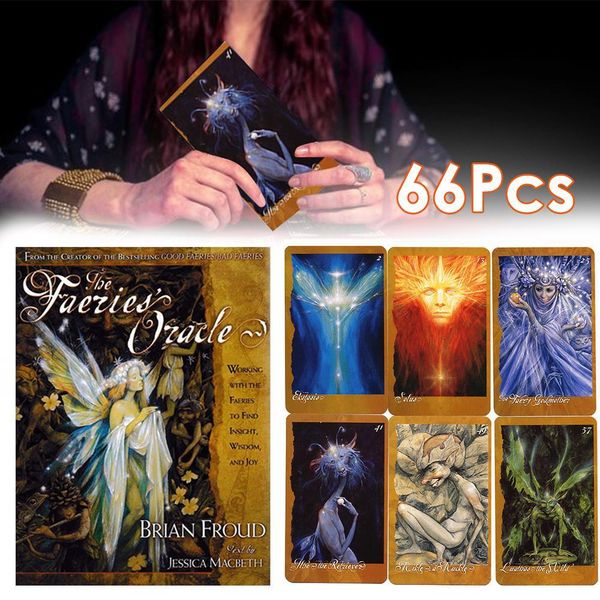 

66pcs faeries 'oracle cards красиво разработанные прочные сказочные бумаги таро карты таро карты на доску для семейного вечеринка личное исп