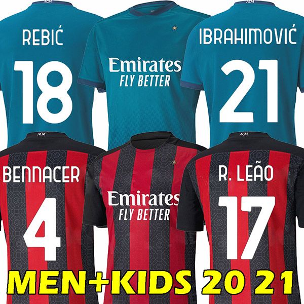 

20 21 ac milan soccer jersey 2020 2021 ac football shirt 120th anniversary paqueta bennacer rebic camiseta de futbol romagnoli ibrahimovic, Black;yellow