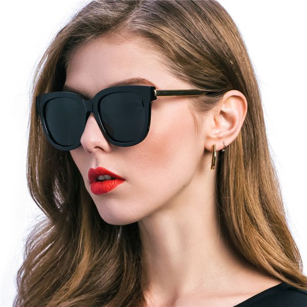 

oversized sunglasses women polarized square sun glasses gray black retro glasses shades driving fashing travel goggles gafas, White;black