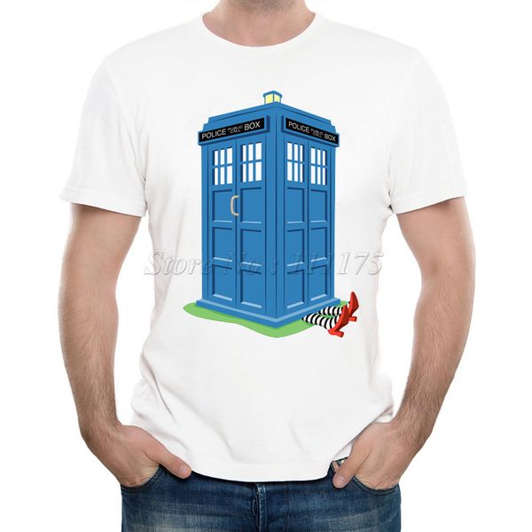 

2019 men's new fashion doctor who worlds collide printed t shirt summer cool design soft short sleeve tee