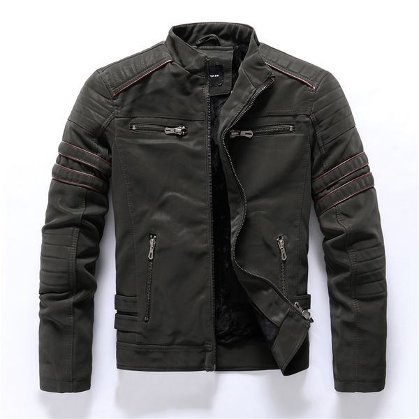 

men's fur & faux jacket 4xl 2021 autumn winter fleece leather men slim fit fashion washed retro velour motorcycle, Black
