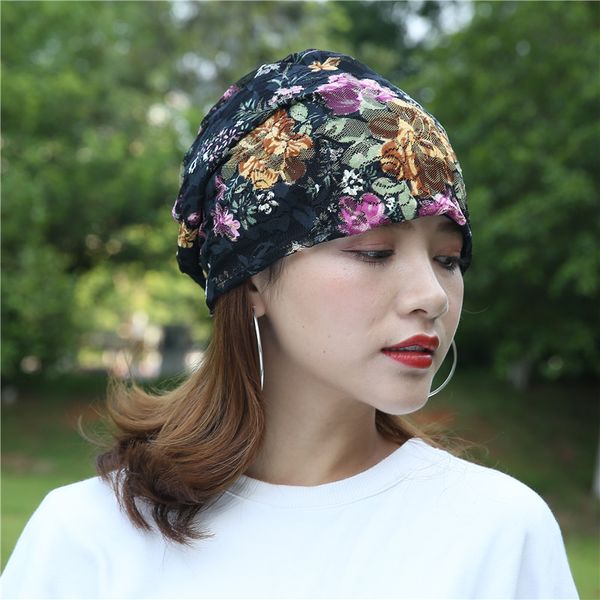 

women's skullies & beanies lace beanies hats thin headgear summer bonnet hat breathable, Blue;gray