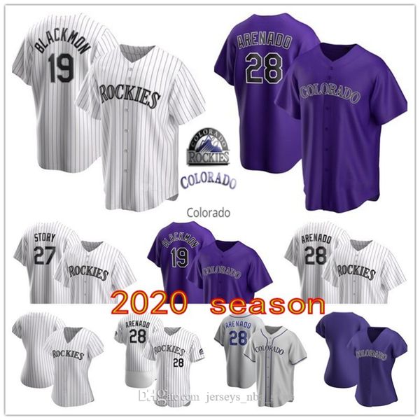 

colorado 2020 rockies nolan arenado charlie blackmon trevor story garrett hampson daniel murphy ian desmond dahl jersey men women youth 03 0, Blue;black