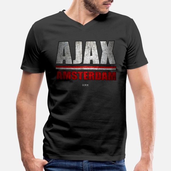 

ajax amsterdam afc football club holland nederland t shirt men character 100% cotton crew neck homme anti-wrinkle summer style shirt