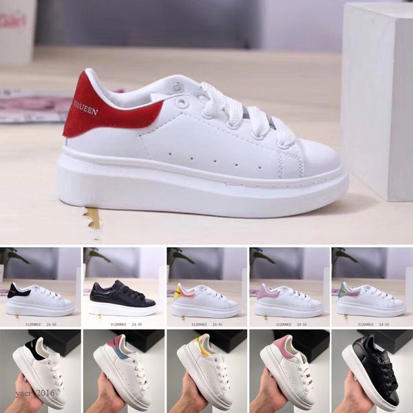 

2020 new velvet kids shoes chaussures enfants platform casual shoes mens shoes leather white 24-35, Black