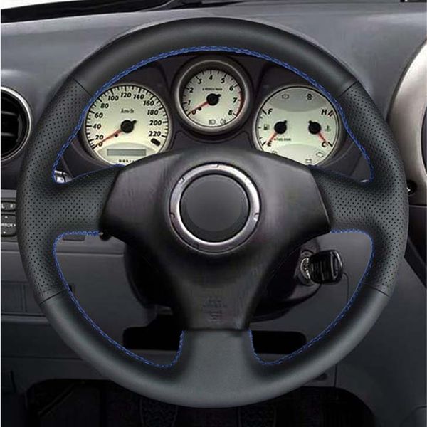

diy black pu artificial leather car steering wheel cover for toyota rav4 1998-2003 celica 1998-2005 corolla (us) 2003