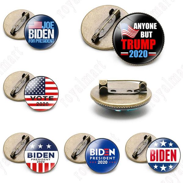 

19 styles biden badges 2020 u.s. presidential election supplies keep american great trump brooch biden time gem badge us stock