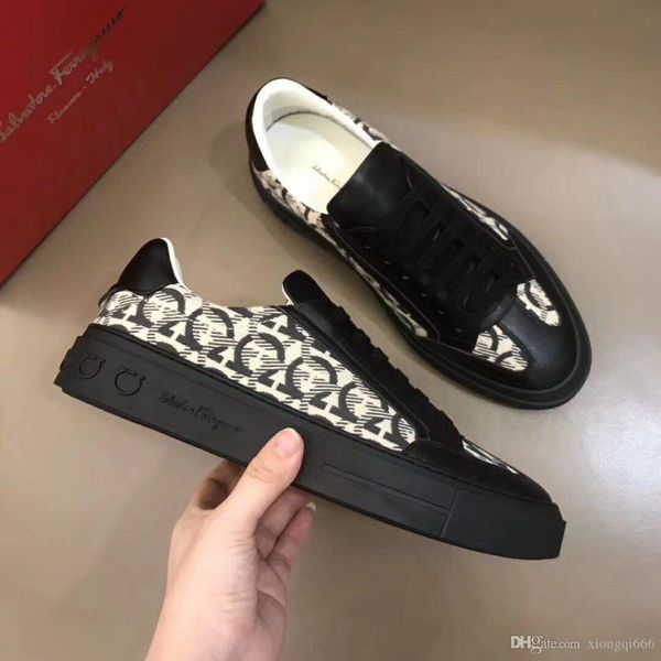 

luxury designer men's casual shoes, sneakers, fashionable printed platform shoes black whitead, Red;white
