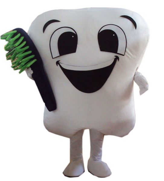 

2019 factory sale tooth mascot cartoon mascot costume fancy dress, Red;yellow