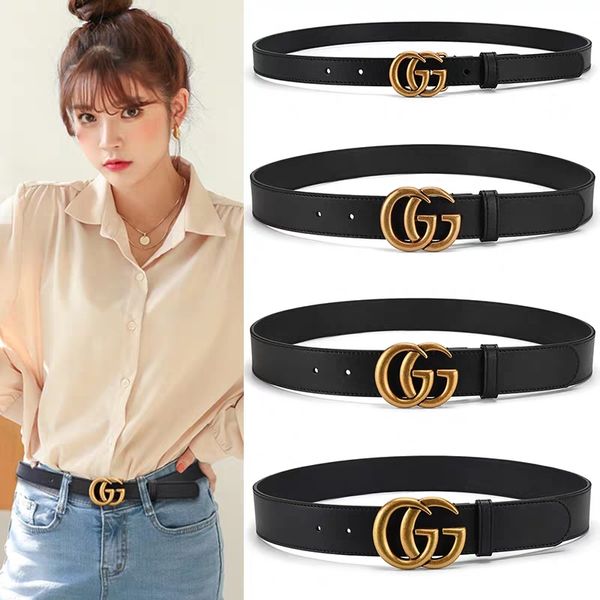 

j2020luxury high-quality designer belt fashion men and women gold buckle black belt, 2.0,3.0,3.4,3.8 cm wide, 90-125 cm long, Black;brown