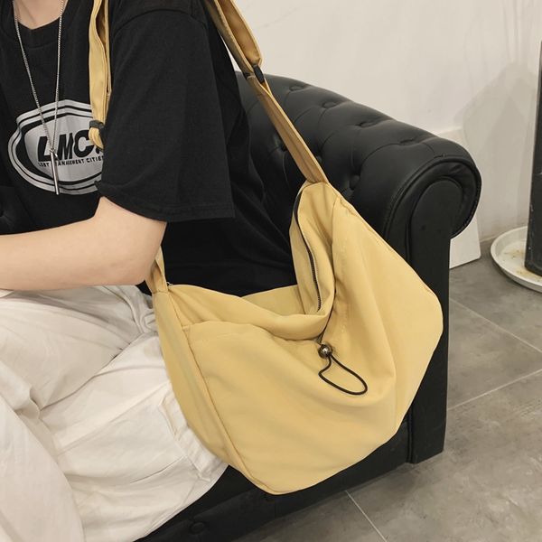 

solid color canvas bag female messenger bag for women shoulder designer big capacity crossbody sac a main