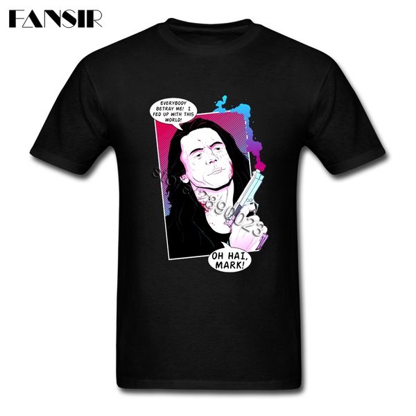 

the room movie tee summer men t shirt short sleeve cotton crew neck t-shirt for man
