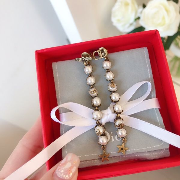 

classic simple and wild letters full diamond designer earrings luxury designer jewelry women earrings with box r27, Golden