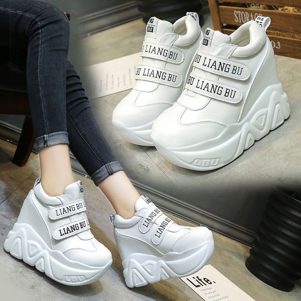 

new ladies high platform boots fashion high heels ankle boots women 2020 party wedges white shoes woman, Black