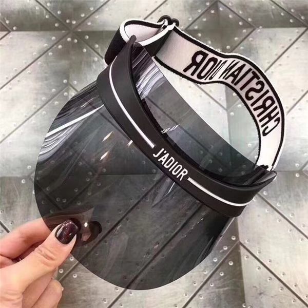 

2020 fashion designer sunhat men's and women's pvc sun visor outdoor pvc goggles summer style rt448, Blue;gray