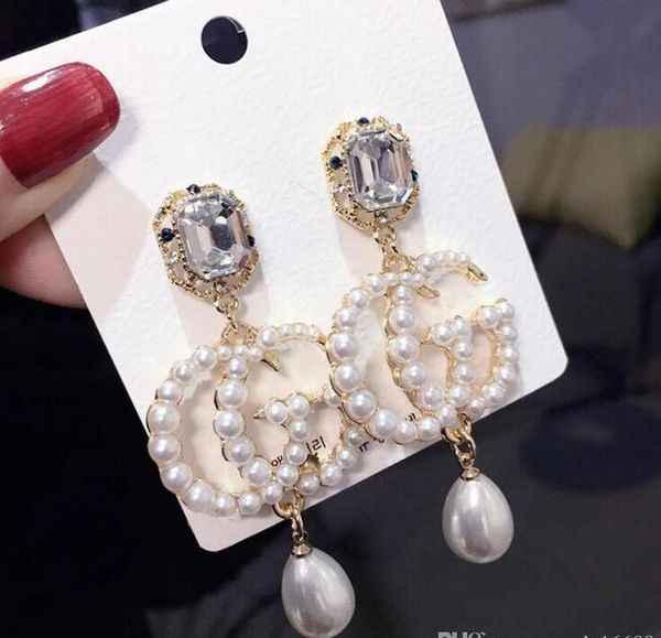 

8361 vintage earrings for women color golden geometric statement earrings 2019 metal earing hanging trend jewelry, White