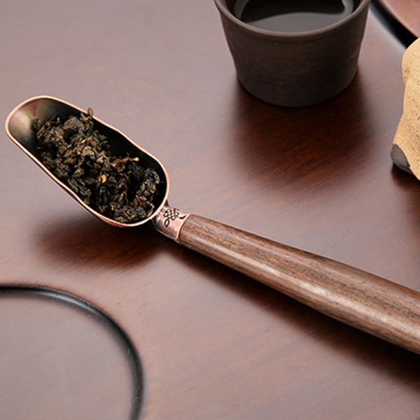 

metal tableware anti sprinkle gift wooden handle accessories tea spoon kitchen