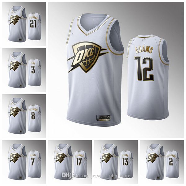 

oklahoma city thunder men gilgeous-alexander white basketball jersey chris paul danilo gallinari steven adams dennis schroder, Black;red