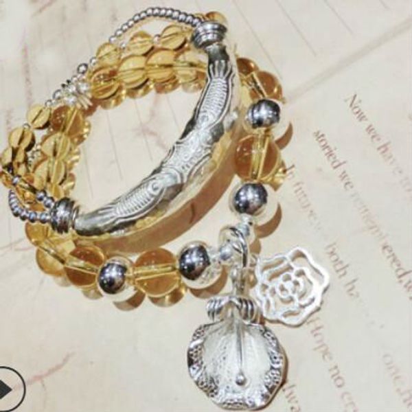 

jewelry s925 sterling sliver bracelets for women natural z diy handmade bracelets fashion, Black