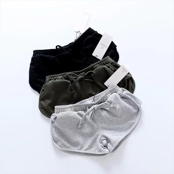 

woman new high waist slim cotton knitting sporting shorts, elastic waist female home casual short feminino summer fitness shorts, White;black